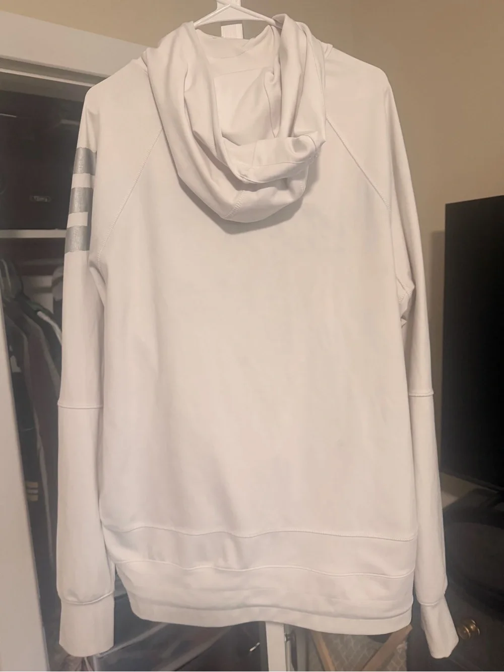 White Guess Men's Performance Hoodie Sweater